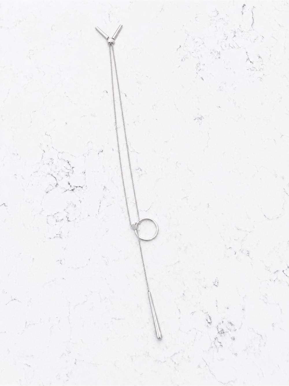 Kendra Scott Silver Teagan Y Lariat Necklace
